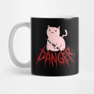 Danger cat metal Mug